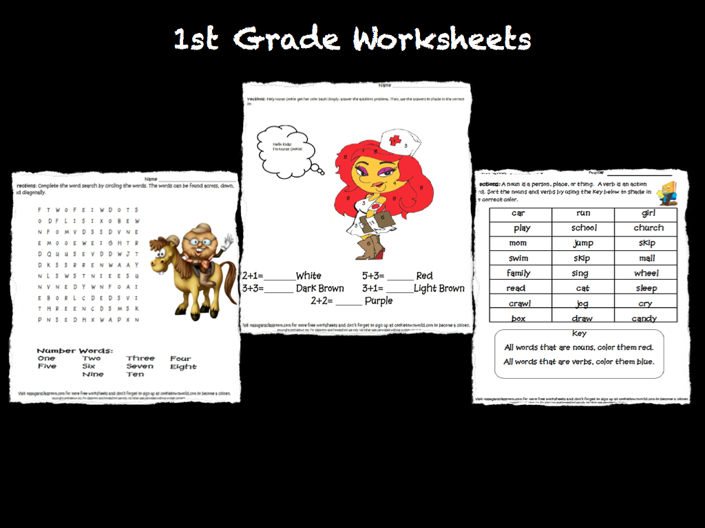 Free Verbs Worksheets For 1St Grade